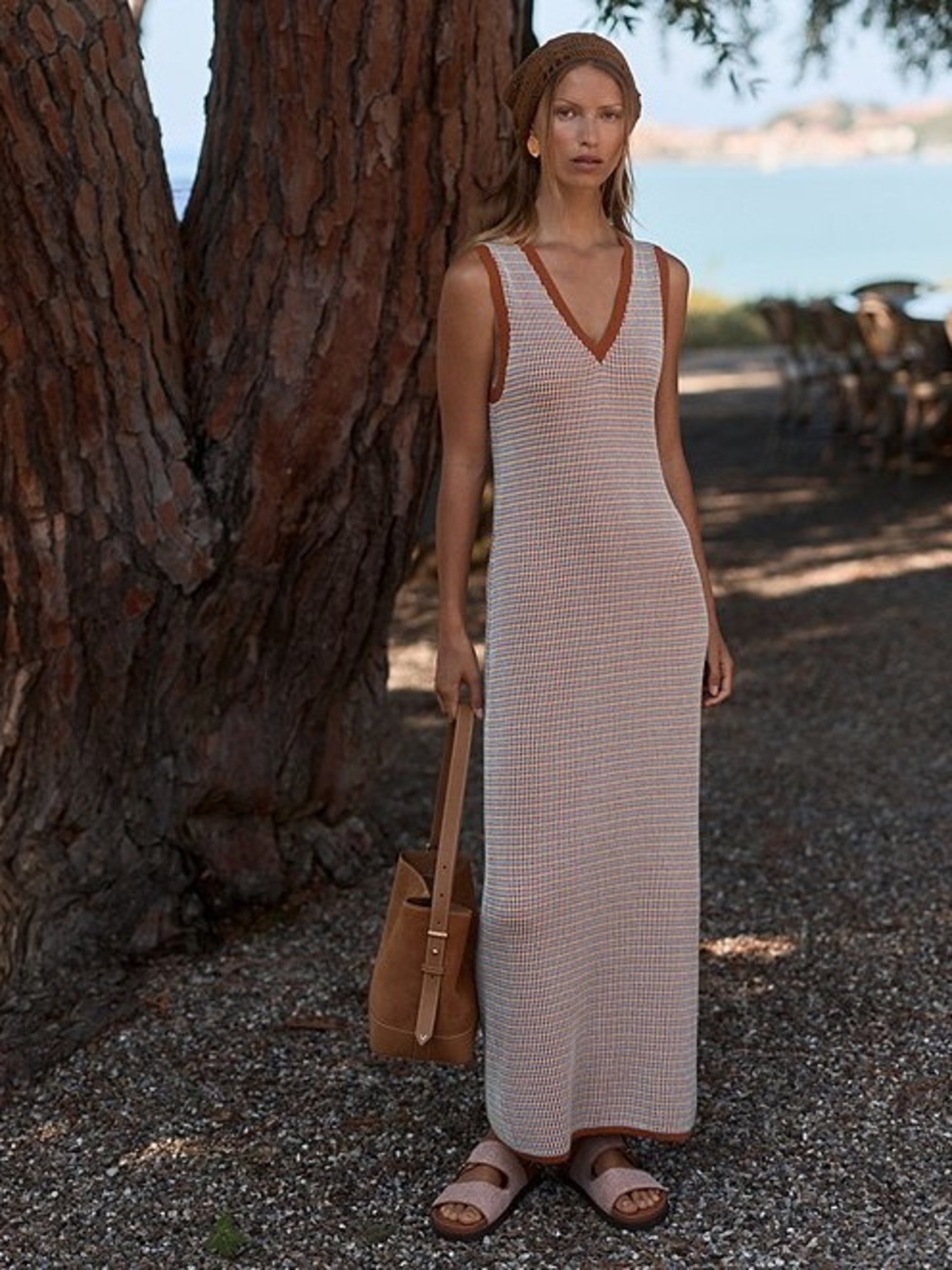 NWT Varley Albane 100% Cotton Midi Dress